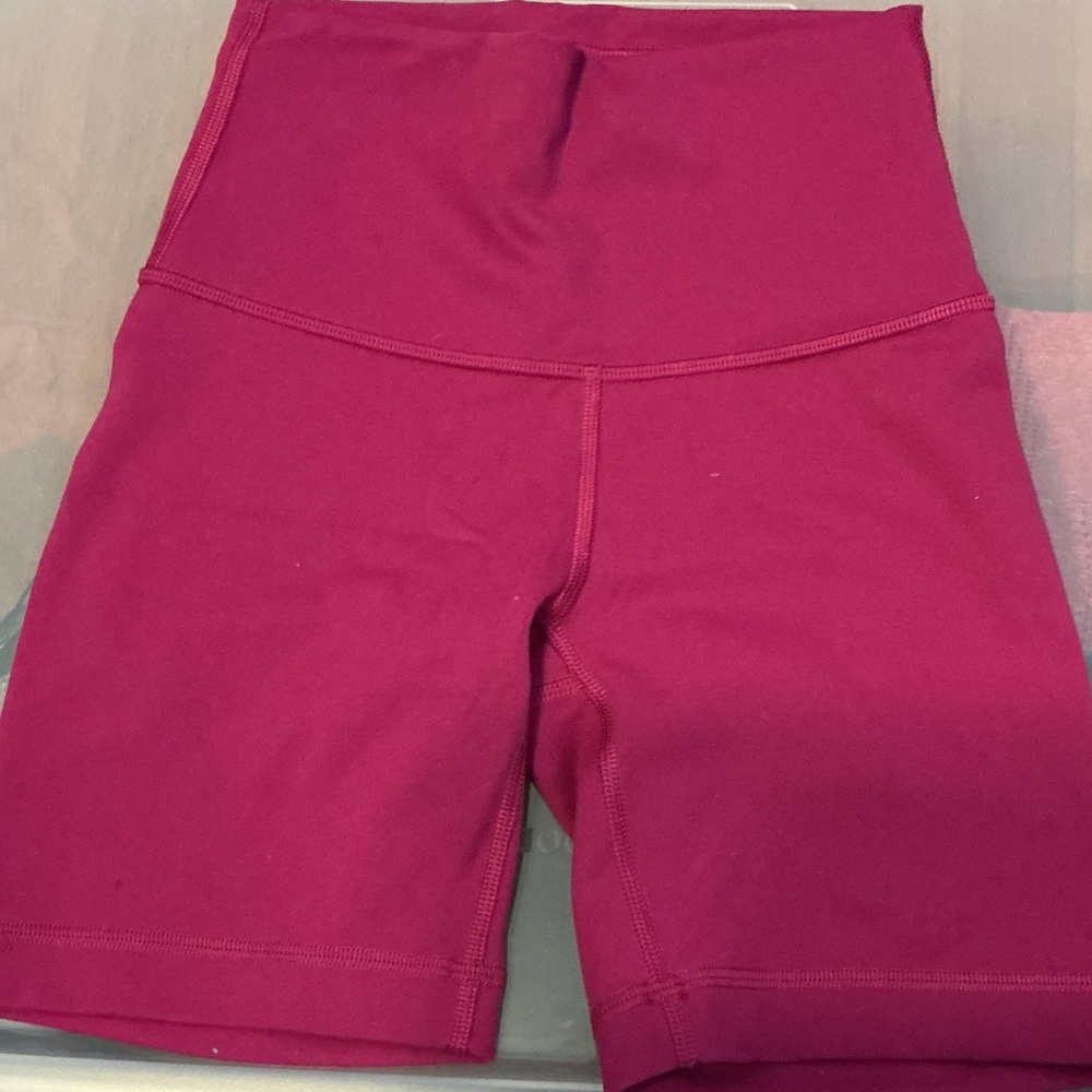 Lululemon High-Waisted Purple Biker Shorts